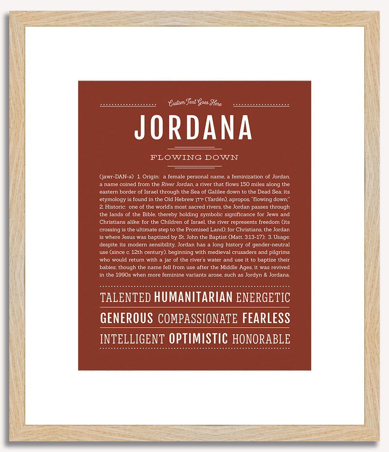 Jordana | Name Art Print