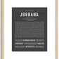 Jordana | Name Art Print