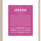 Jordana | Name Art Print