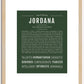 Jordana | Name Art Print