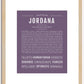 Jordana | Name Art Print