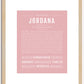 Jordana | Name Art Print