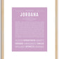 Jordana | Name Art Print