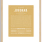 Jordana | Name Art Print