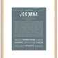 Jordana | Name Art Print