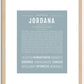 Jordana | Name Art Print