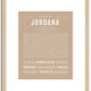 Jordana | Name Art Print