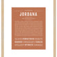 Jordana | Name Art Print