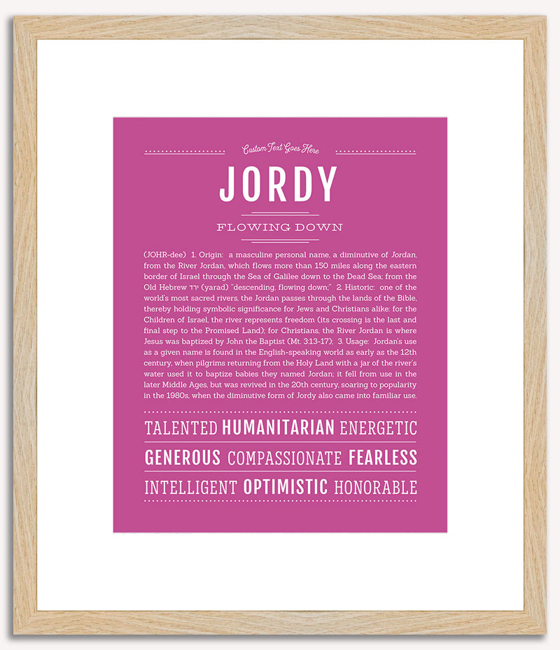 Jordy | Name Art Print