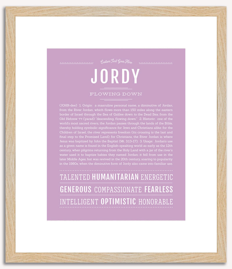 Jordy | Name Art Print