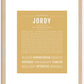 Jordy | Name Art Print