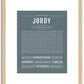 Jordy | Name Art Print