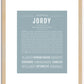 Jordy | Name Art Print