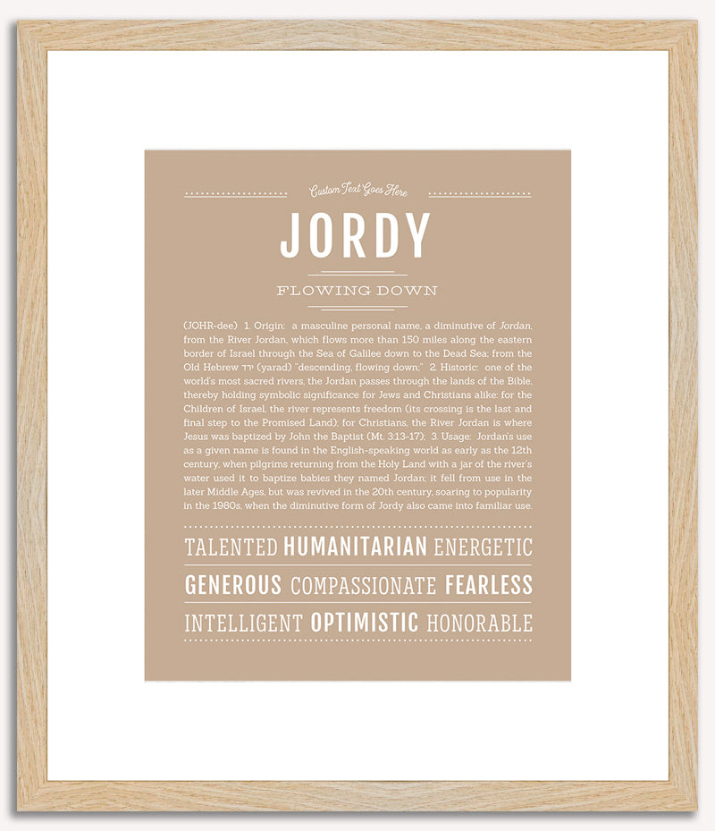 Jordy | Name Art Print