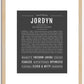 Jordyn | Name Art Print