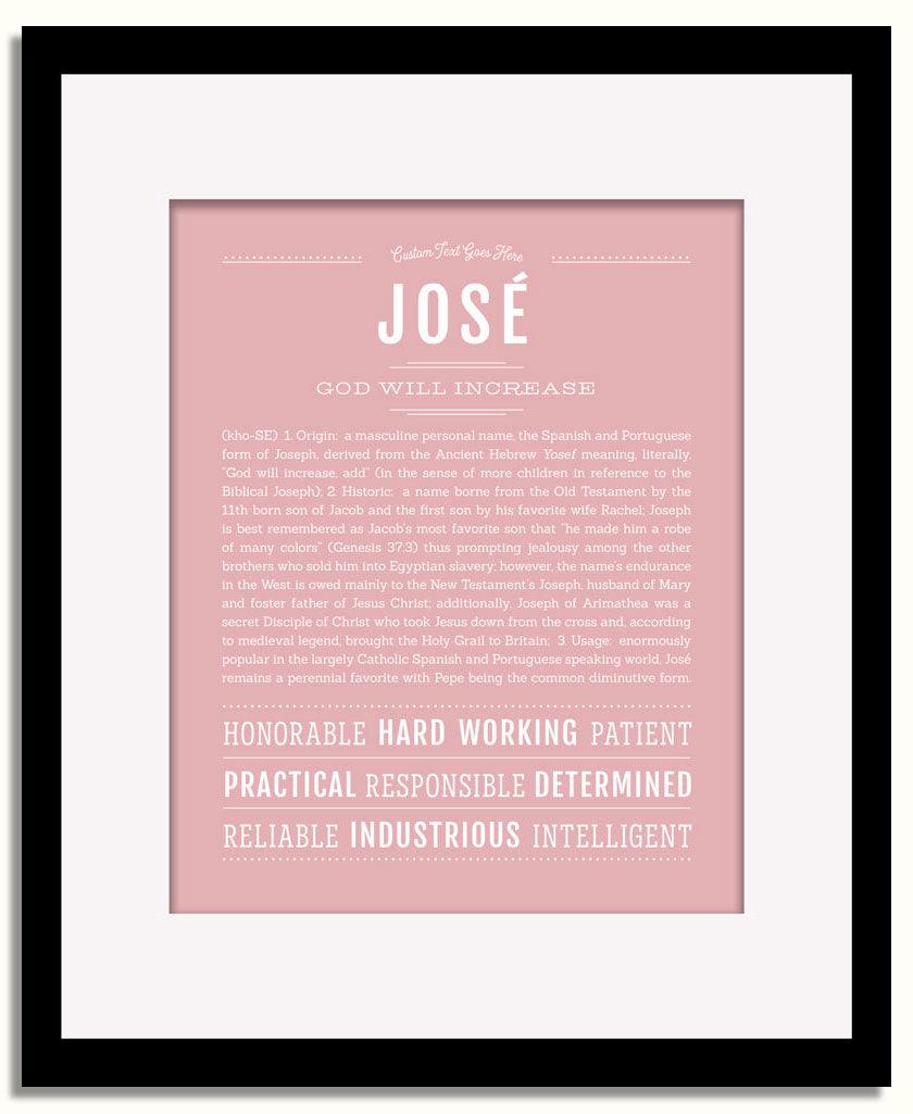 Frame Options | Dusty Rose | Black Frame, Matted