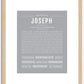 Joseph | Name Art Print