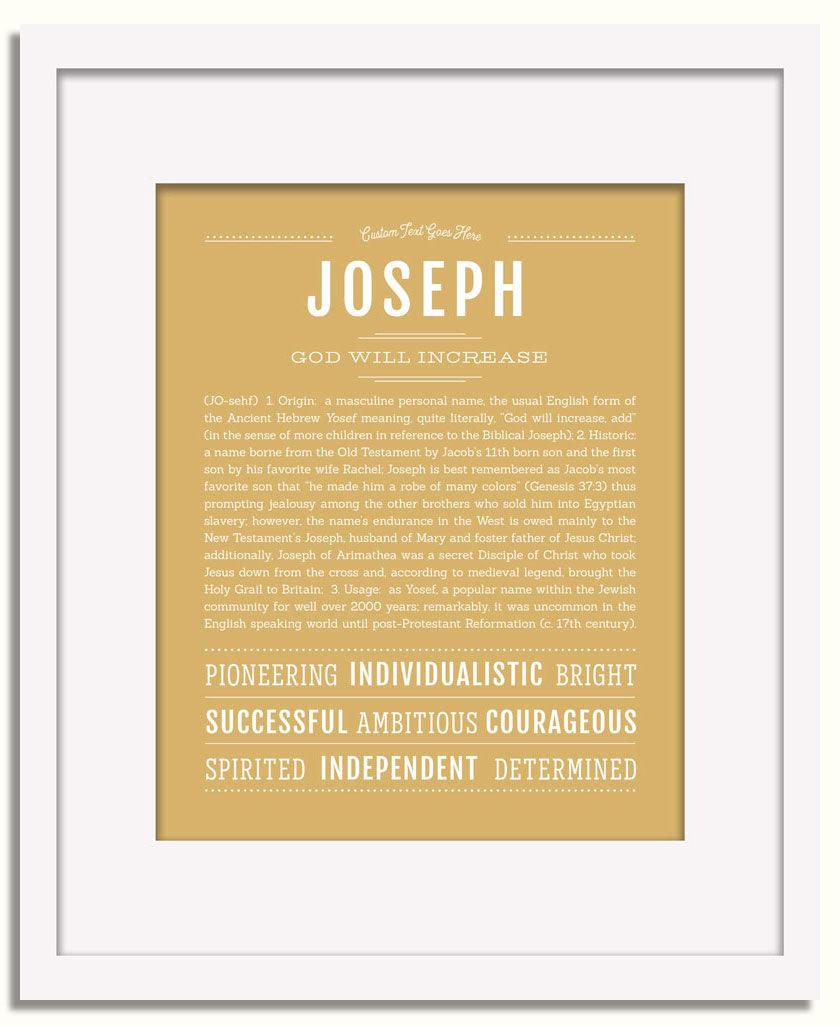 Frame Options | Matte Gold | White Frame, Matted