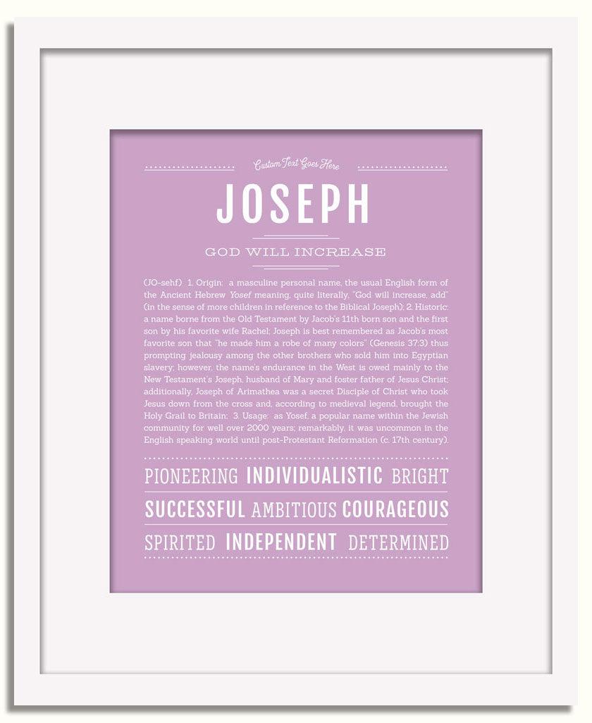 Frame Options | Lilac | White Frame, Matted