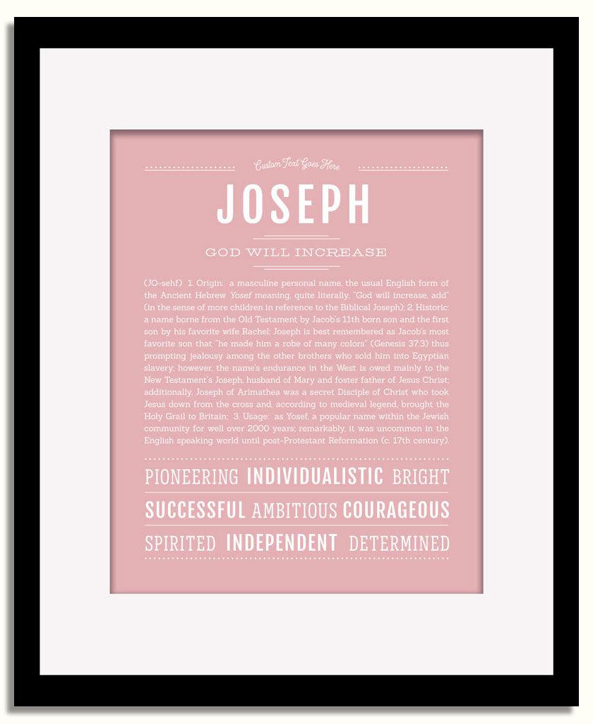 Frame Options | Dusty Rose | Black Frame, Matted