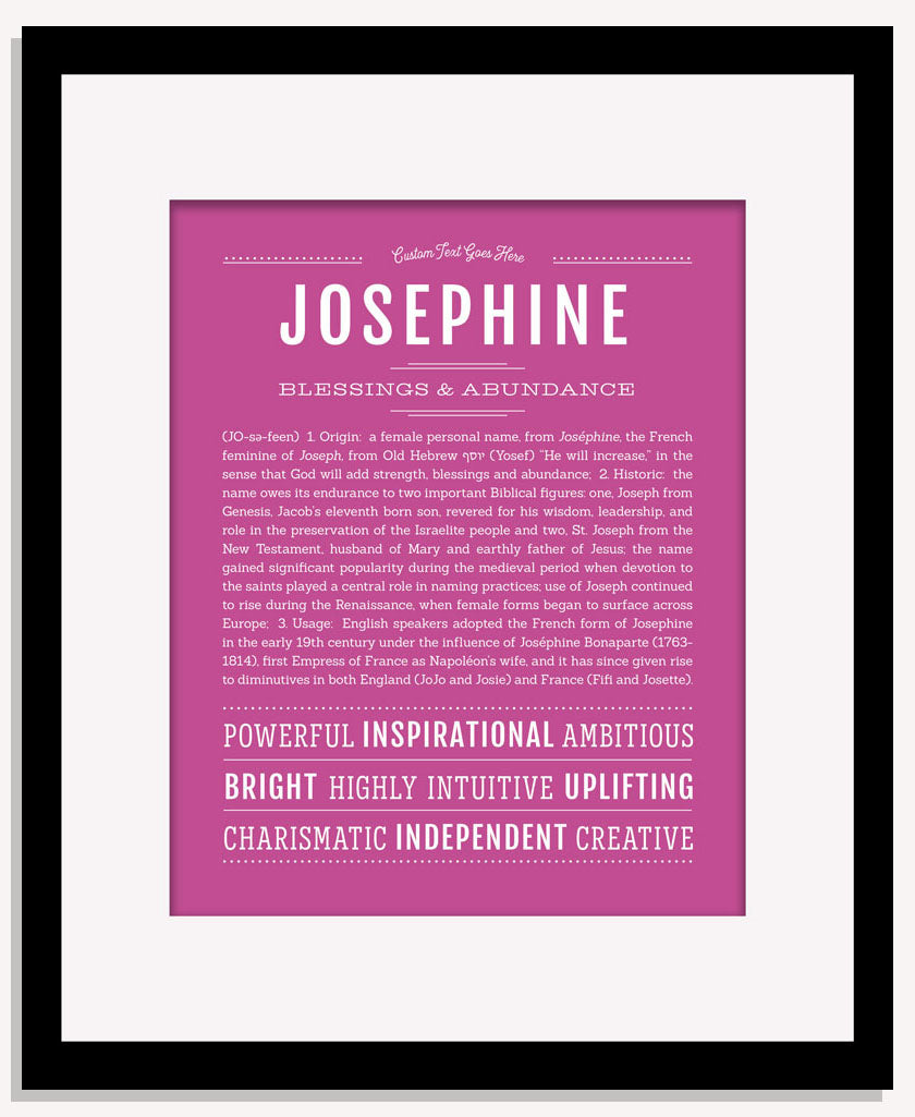 Frame Options | Dark Pink | Maple Frame, Matted