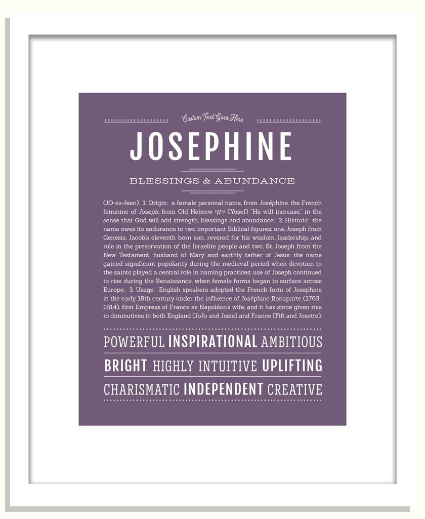 Frame Options | Deep Purple | Black Frame, Matted