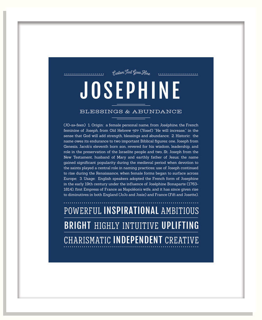 Frame Options | Midnight Blue | Black Frame, Matted