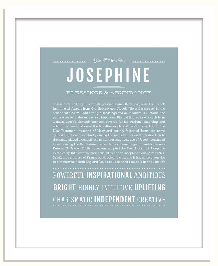 Frame Options | Powder Blue | Black Frame, Matted