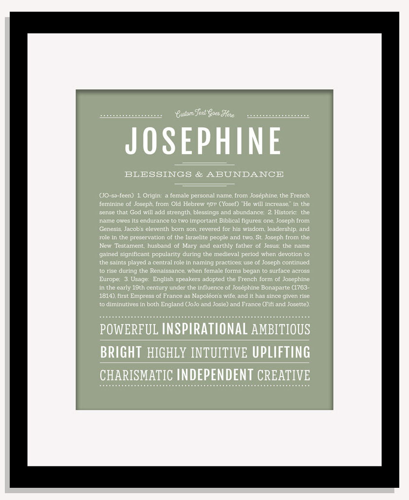 Frame Options | Sage | Maple Frame, Matted