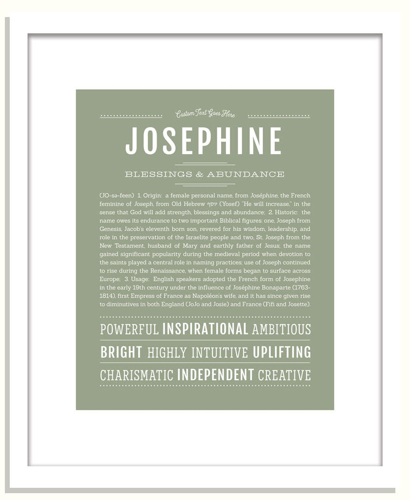 Frame Options | Sage | Black Frame, Matted