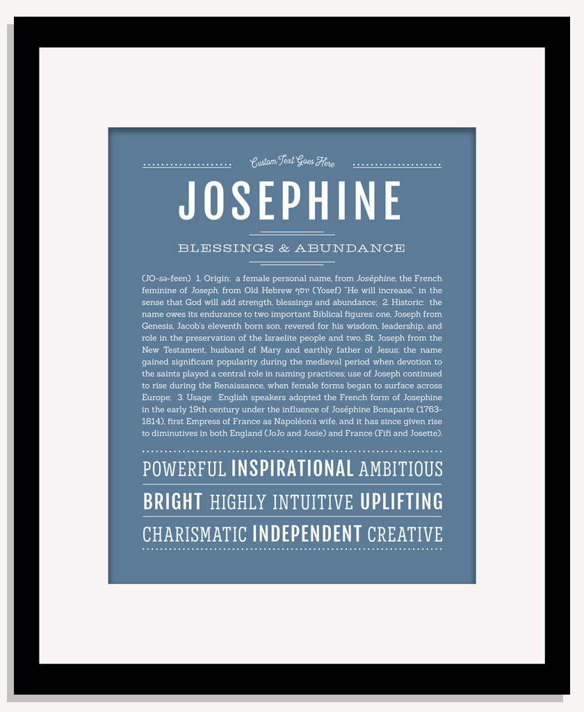 Frame Options | Steele Blue | Maple Frame, Matted