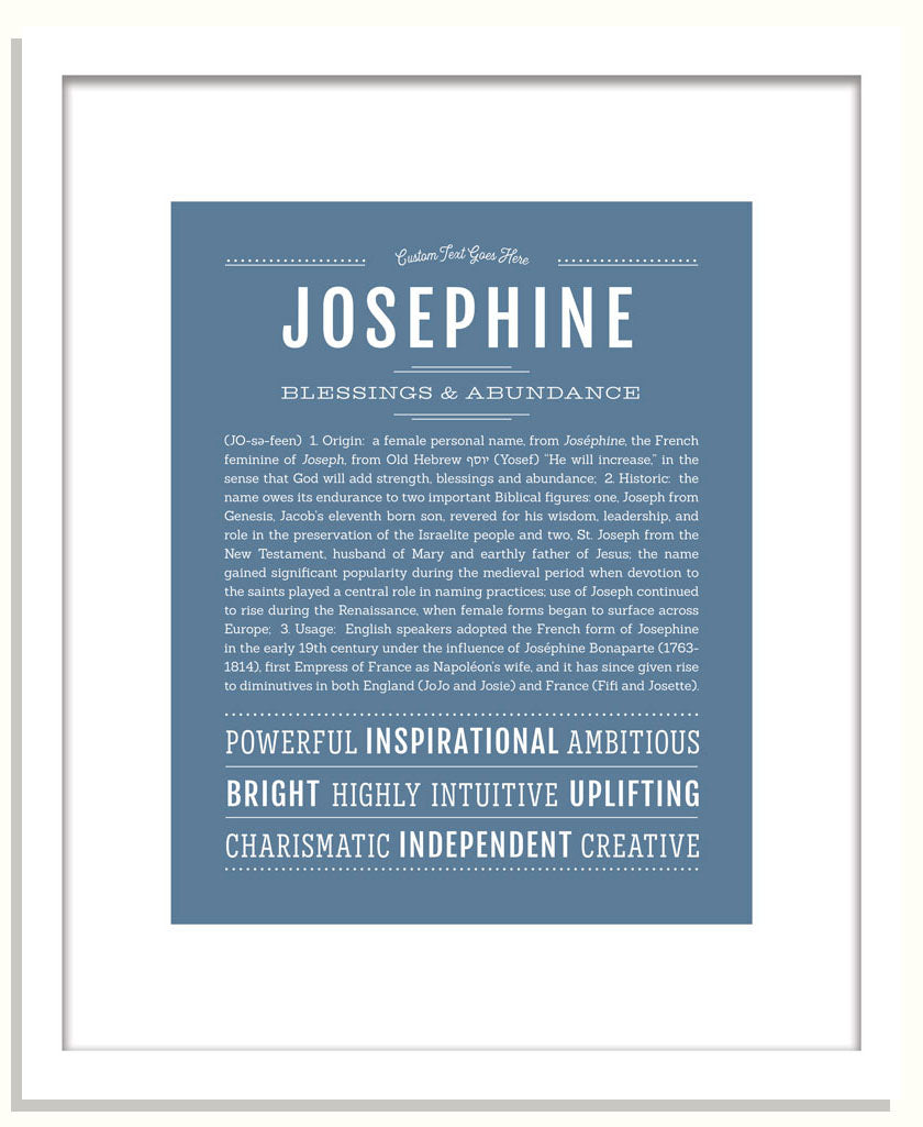 Frame Options | Steele Blue | Black Frame, Matted