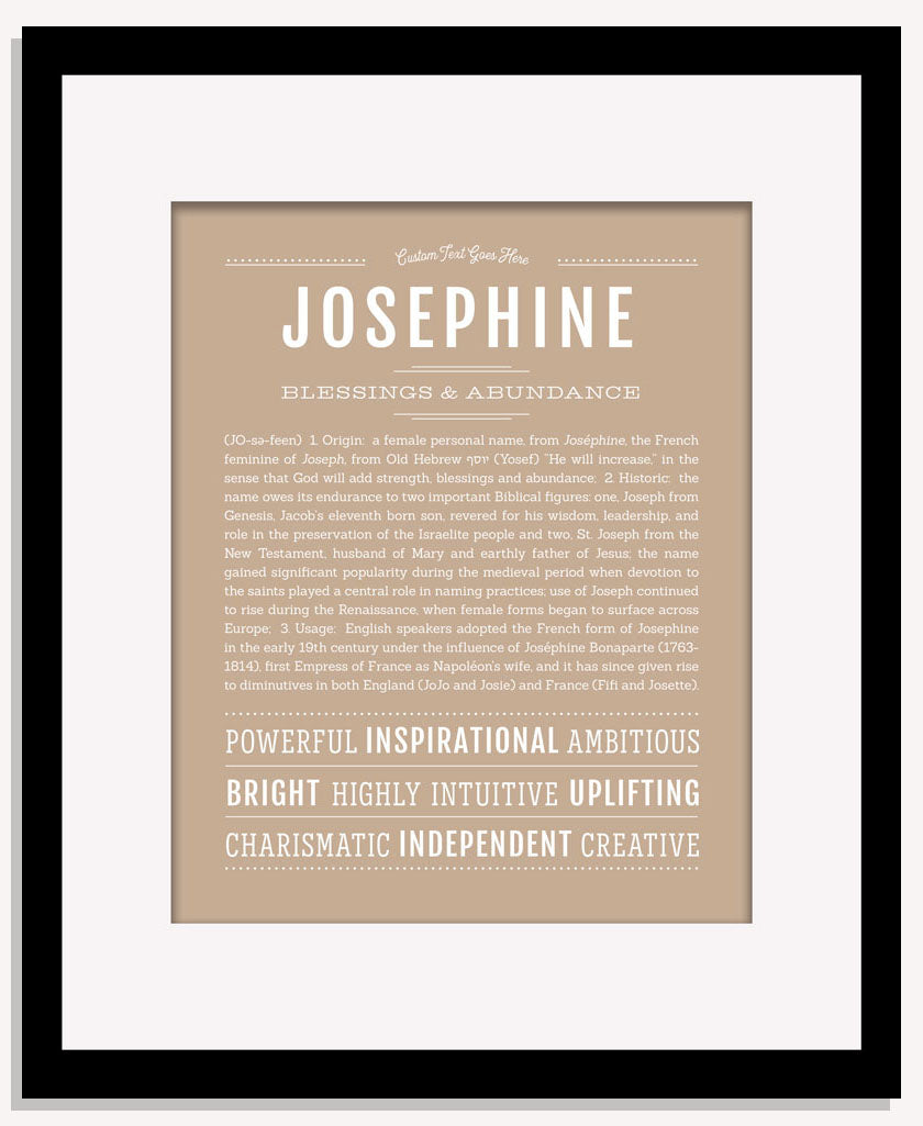 Frame Options | Tan | Maple Frame, Matted