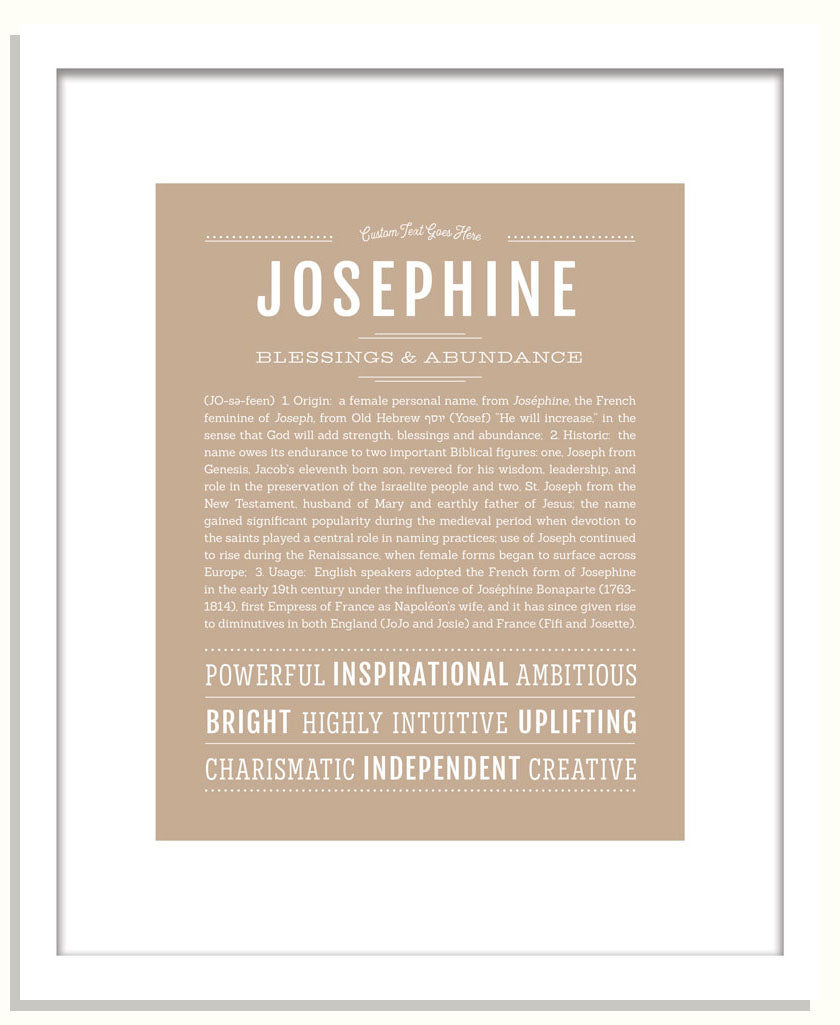 Frame Options | Tan | Black Frame, Matted