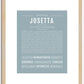 Josetta | Name Art Print