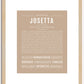 Josetta | Name Art Print