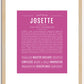 Josette | Name Art Print