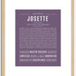 Josette | Name Art Print