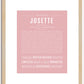 Josette | Name Art Print