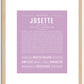 Josette | Name Art Print