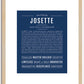 Josette | Name Art Print