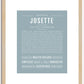 Josette | Name Art Print