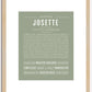 Josette | Name Art Print