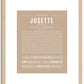 Josette | Name Art Print