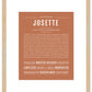 Josette | Name Art Print