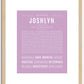 Joshlyn | Name Art Print