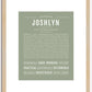 Joshlyn | Name Art Print