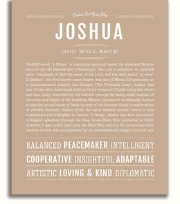 Joshua | Name Art Print – Name Stories