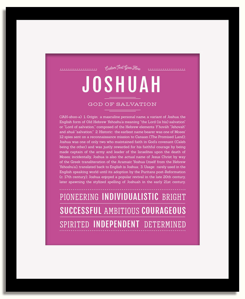 Frame Options | Dark Pink | Black Frame, Matted