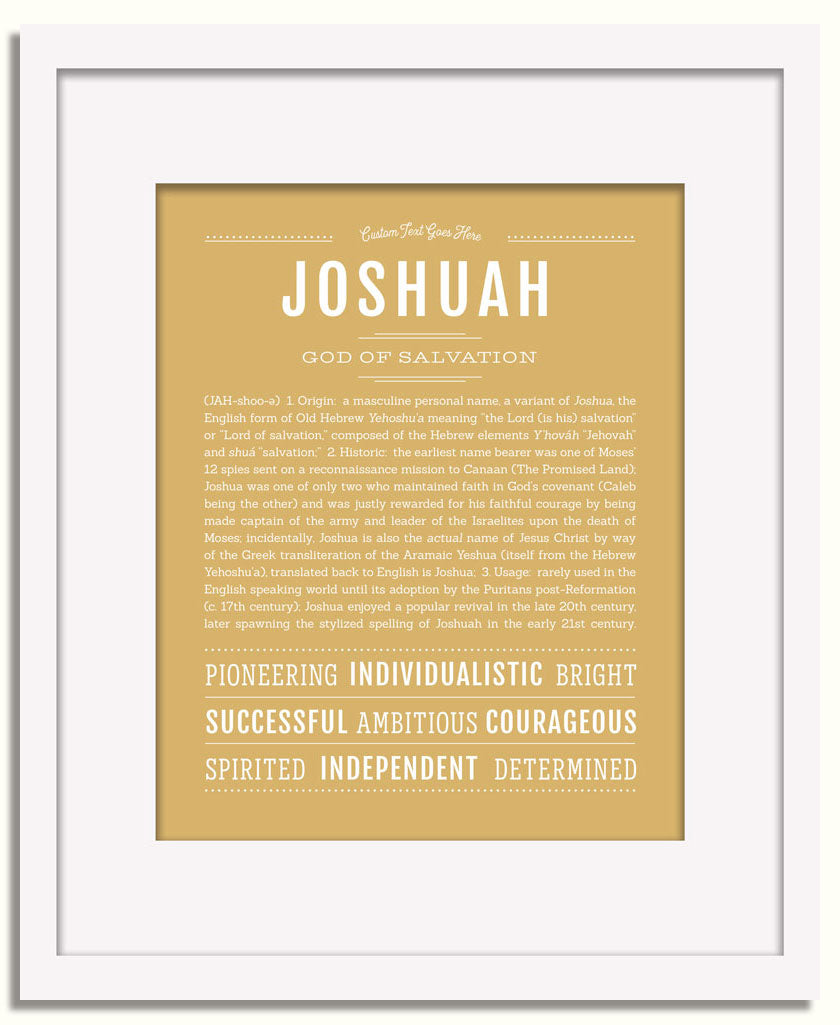 Frame Options | Matte Gold | White Frame, Matted